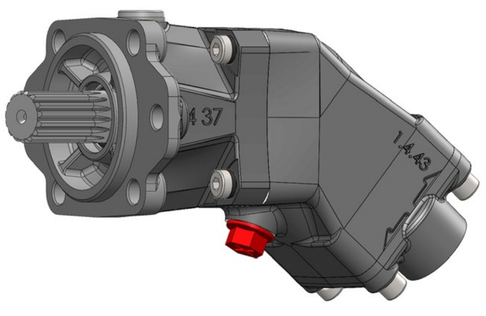 Двигатель поршневой с изогнутой осью вал SAE BB-15T 16/32 порт UN REAR 40° объем 040 куб.см фланец SAE J744 SAE B 2H-4H OMFB HPM3 040 SAE 21307705040 Гидромоторы